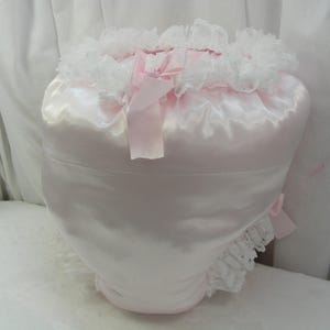 abdl adult baby sissy pink satin  padded waddle diaper cover satin lined knickers  cosplay fancy dress WAIST 24-34 INCHES,
