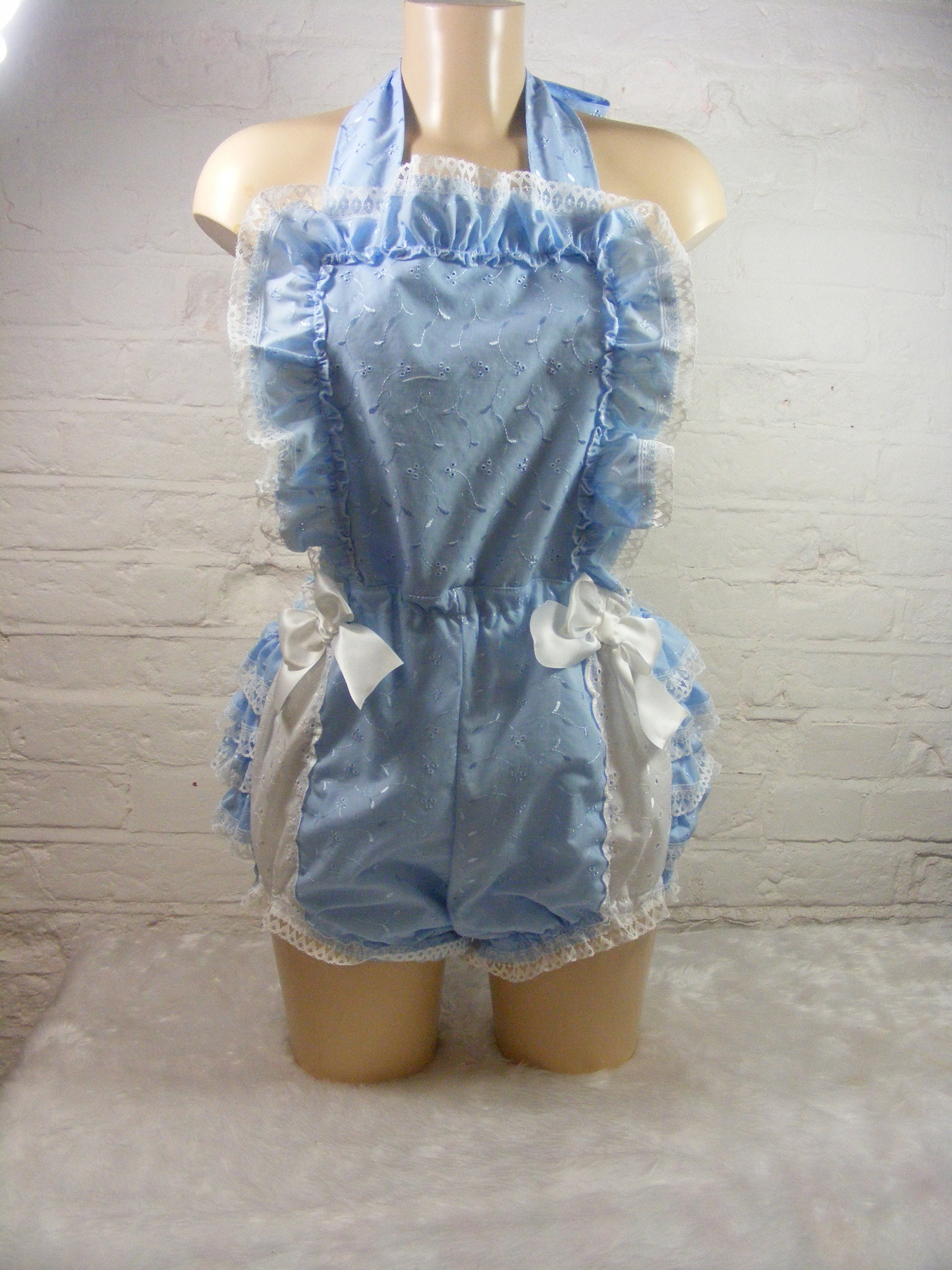 Vintage Style Baby Blue Satin Corset Dress/baby Blue Frilly Corset  Dress/lace Detailed Strapless Dress/christmas,party,prom Dress 