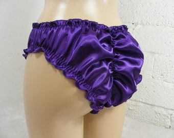 Purple lace panty up denim petticoat