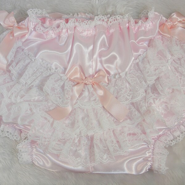 diaper cover nappy adult baby sissy abdl panties knickers  satin frilly bum linings waterproof terry toweling pvc chain lock