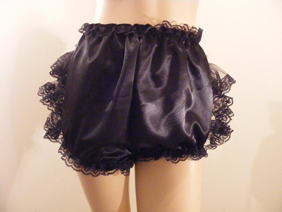 ADULT BABY SISSY WHITE SATIN FRILLY BUM DIAPER COVER PANTIES FANCYDRESS COSPLAY
