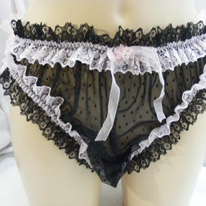 mens sissy black mesh lace panties knickers underwear lingerie ,b 174