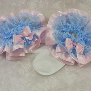 Girls' Ruffle Ankle Socks – Lace Trim & Heart Pattern, 6-Pair Set