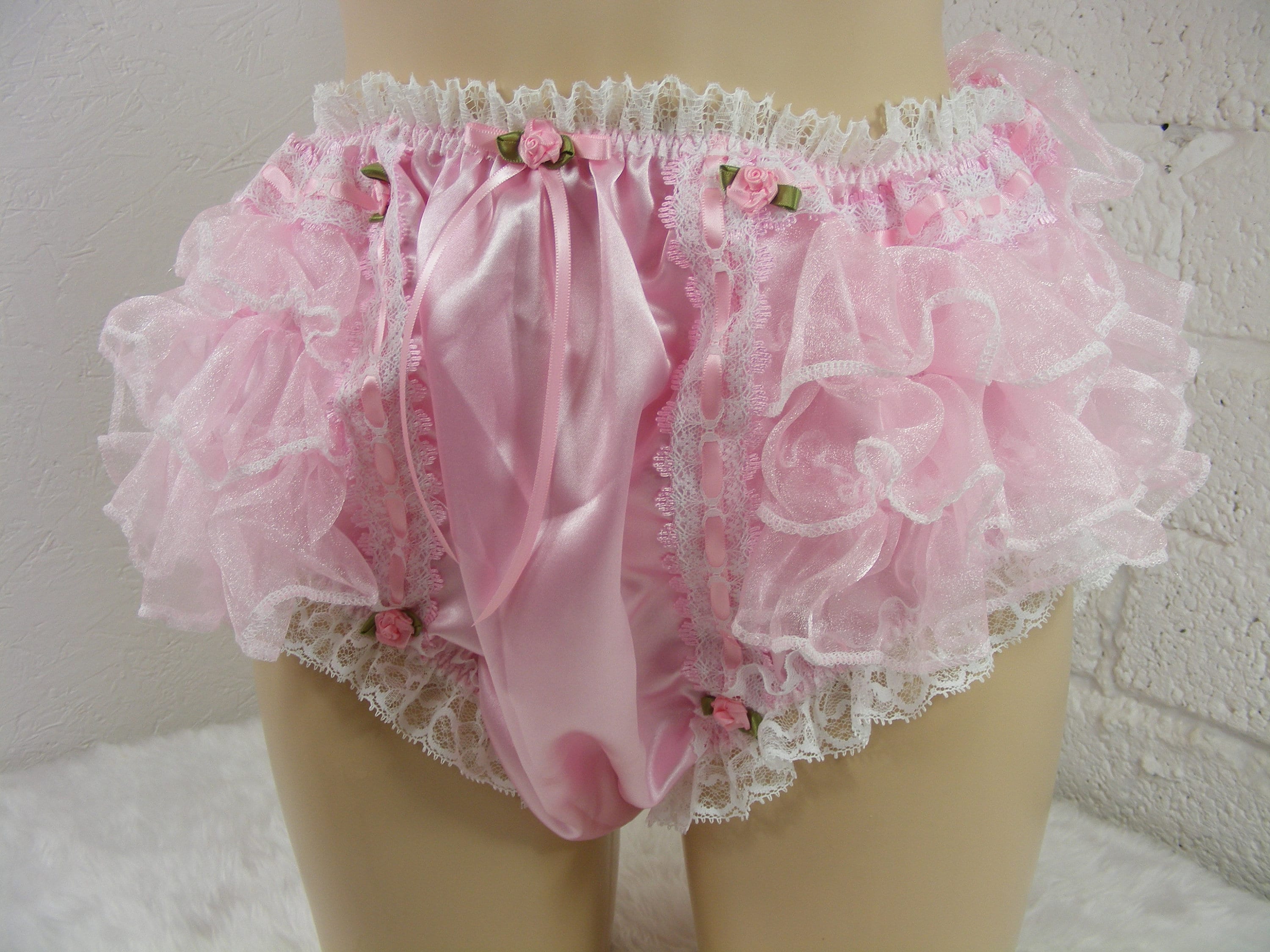 Adult Baby Sissy Pink Satin Frilly Premium Panties ABDL Knickers Lingerie  Underwear More Colours Available -  Canada