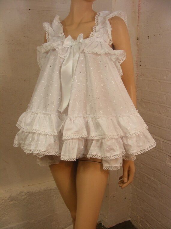 White cotton babydoll nightie hotsell