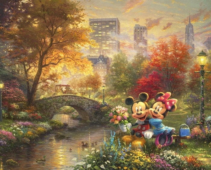 Disney Mickey and Minnie in Central Park 36 Panel by - Etsy Canada