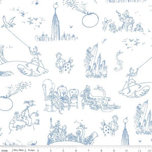 Riley Blake - James and the Giant Peach White Toile