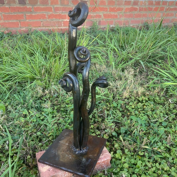 Metal Garden Sculpture Etsy