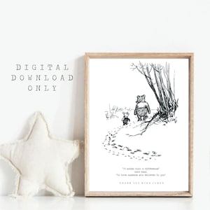 Instant download Personalised Teacher Thank you for believing in me Winnie the Pooh Gift End of term Greeting Card