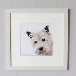 Westie by the Sea Framed Print