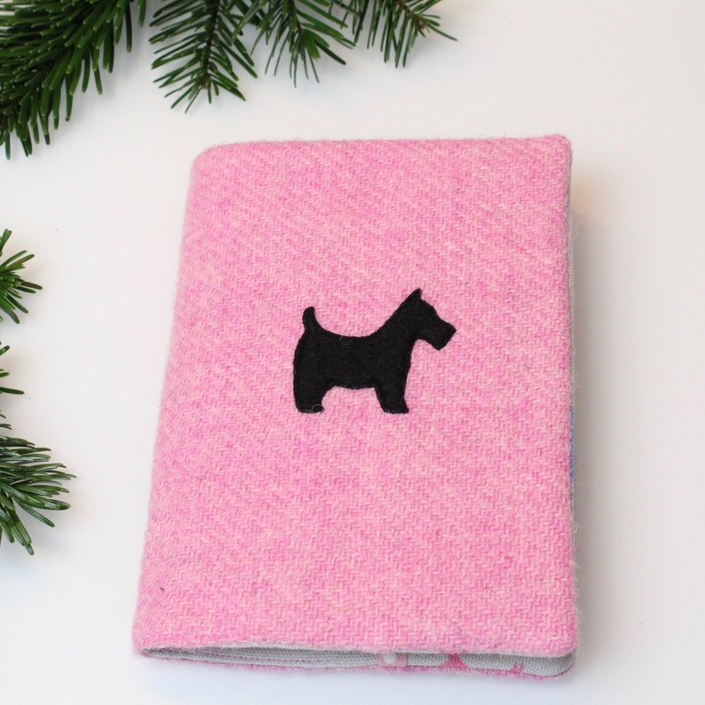 Harris Tweed Westie Notebook & Cover Christmas Gift Present image 2