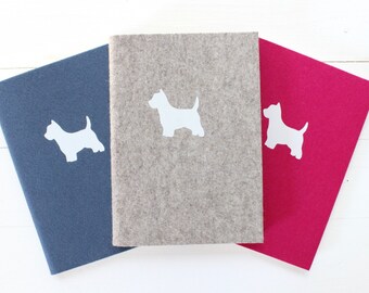 Felt Westie Notebook Westie Christmas Gift