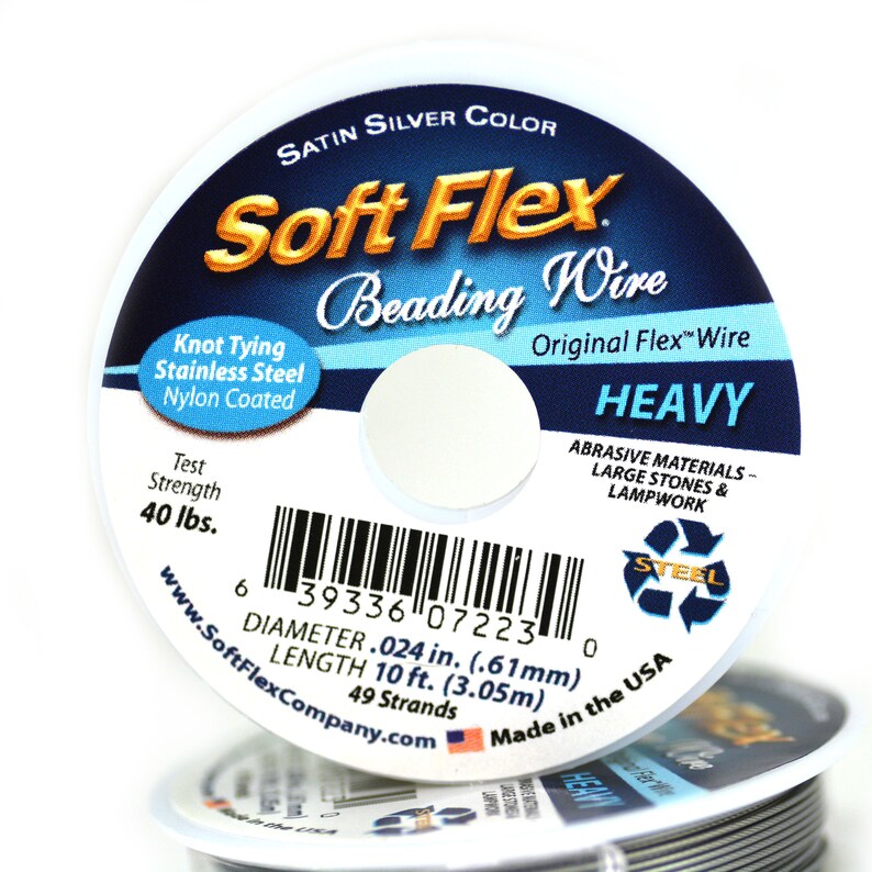 Soft Flex Beading Wire Heavy Satin Steel Tone 10 Ft. Spool Etsy