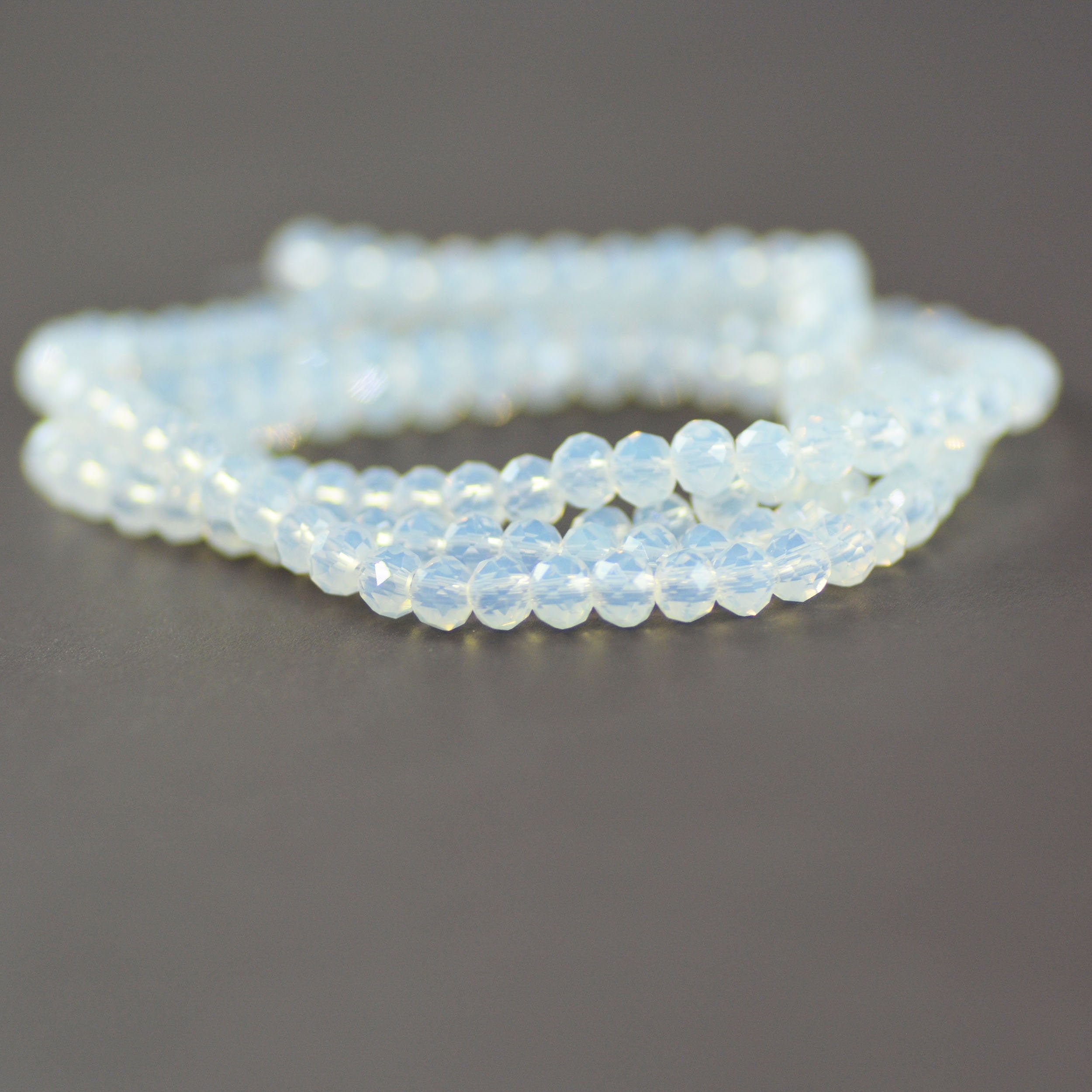 Chinese Crystal Rondelle Beads 3x2mm BLUE OPAL AB