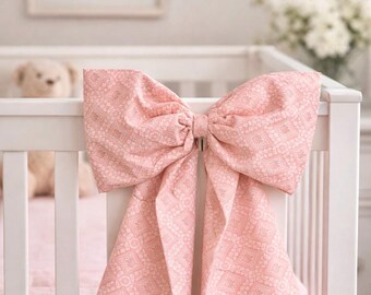 Large Bow, Baby Girl Room Decor, Nursery Decor, Large Fabric Bow.