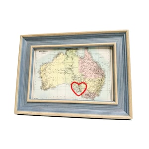 Carte cardiaque d'Adélaïde | Cadeau de carte personnalisée | Cadeau d'anniversaire personnalisé | Cadeau Saint Valentin | Carte vintage d'Adélaïde brodée à la main