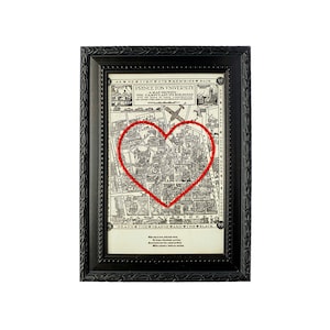 Carte cardiaque de l'Université de Princeton | Illustration de carte personnalisée | Cadeau d'anniversaire pour couple | Cadeau de fiançailles pour elle | Cadeau de mariage personnalisé