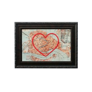 Venise Carte du cœur | | d’art de broderie de carte personnalisée Cadeau d’anniversaire pour les | de couple Cadeau de fiançailles pour son | Cadeau de mariage personnalisé