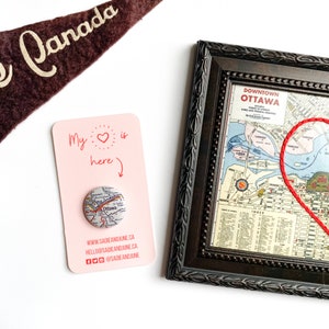Ottawa Pinback Button | Ottawa Karte Geschenk | Kleines Geschenk für Sie | Beste Freundin Geschenk | Karte Pin Geburtstagsgeschenk | Strumpfstopfen