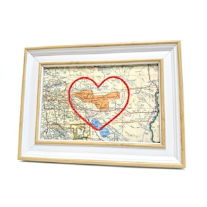 Carte du coeur de l'arbre de Josué | Cadeau de carte personnalisée | Cadeau d'anniversaire personnalisé | Cadeau Saint Valentin | Carte vintage brodée de l'arbre de Josué
