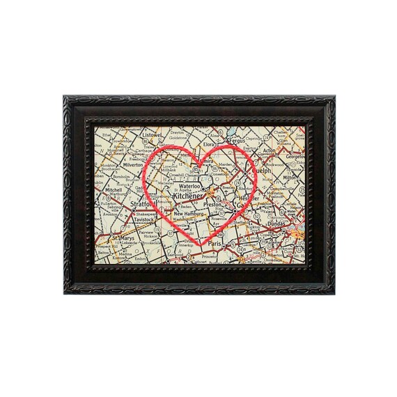 Kitchener Waterloo Heart Map Hand Embroidered Wall Art - Wall Decals Kitchener Waterloo Kitchener Waterloo Heart Map Hand Embroidered Wall Art - Wall Decals Kitchener Waterloo