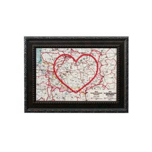 Carte cardiaque de la Biélorussie | Art de broderie personnalisé | Anniversaire personnalisé | Cadeau de fiançailles pour elle | Cadeau de mariage brodé à la main