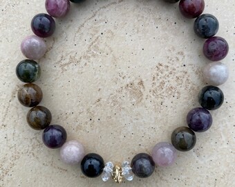 Tourmaline and Crystal Quartz Bracelet