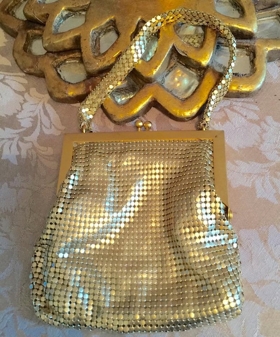 1980's Whiting & Davis Gold Mesh Evening Bag