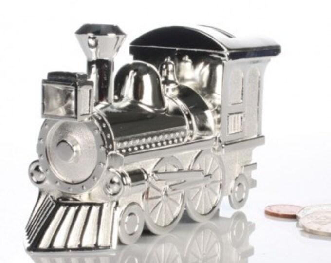 Personalised Train Silver Plated Money Box Etsy