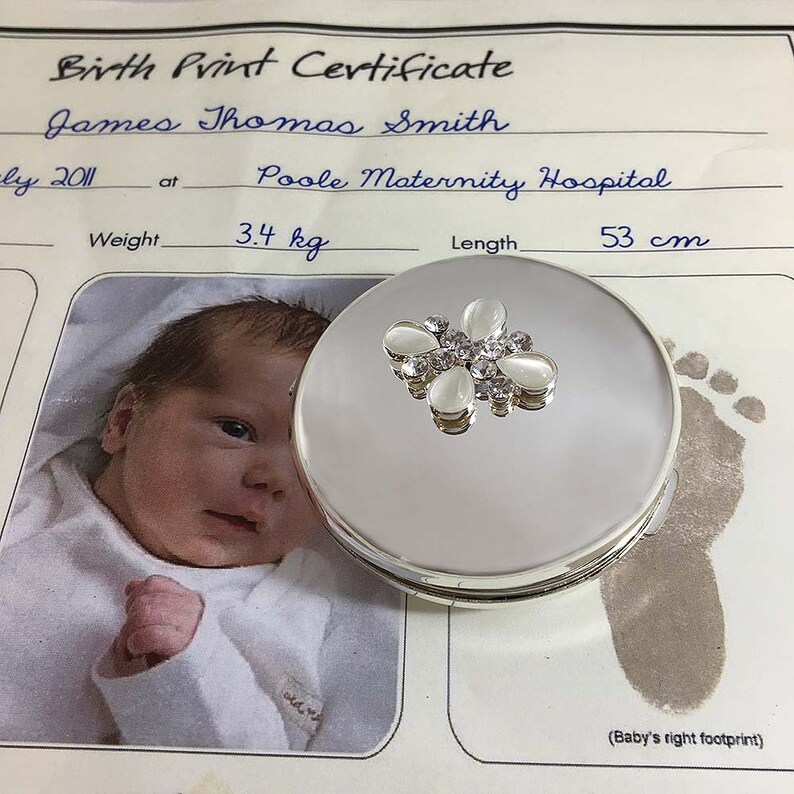 Personalised Round Handbag Mirror With Pearls and Swarovski Etsy UK