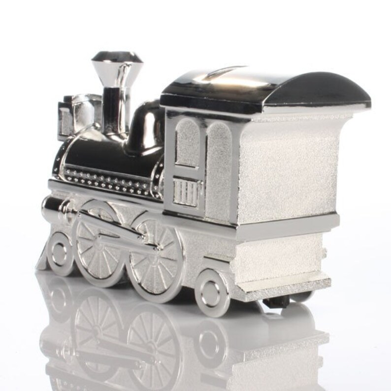 Personalised Train Silver Plated Money Box Etsy