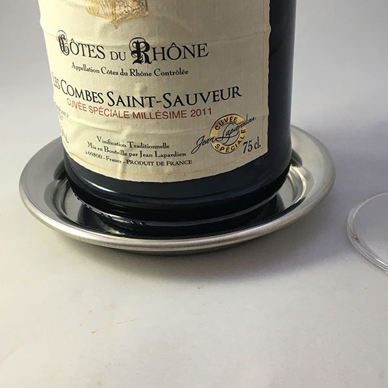 Personalised Pewter Wine Bottle Coaster in Presentation Box. Etsy