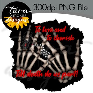 Halloween Till Death Do Us Part PNG Datei, Sublimation Design, Digitale Clipart, Sofortiger Download
