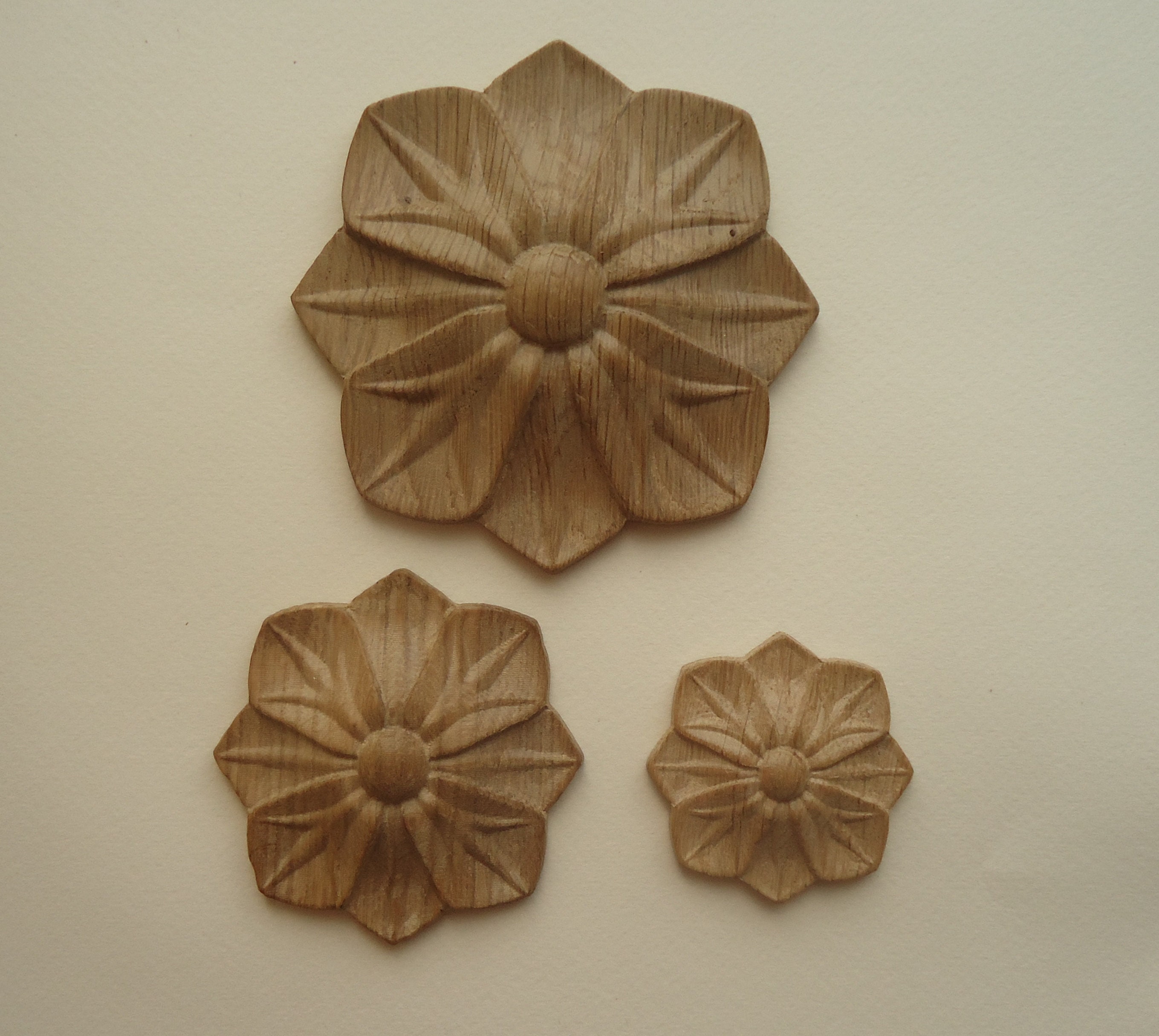 Wooden Carved Rosette Decorations Furniture Decor Onlay Etsy