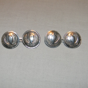 Viktorianischen Jugendstil Sterling Silber Manschettenknöpfe