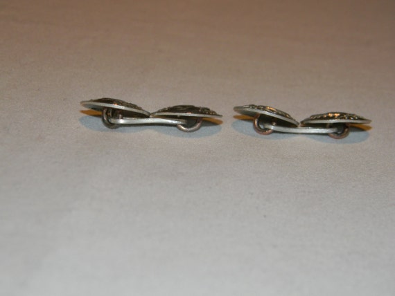 Victorian Art Nouveau Sterling Silver Cufflinks - image 4