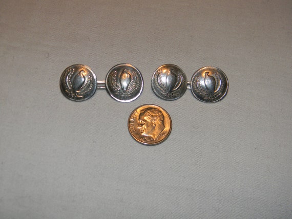 Victorian Art Nouveau Sterling Silver Cufflinks - image 3