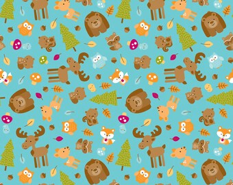 Modern Fabric Riley Blake Flannel Fabric Happy Camper Animal Etsy