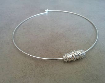 Collar Necklace, Strand Necklace, Silver Necklace, Silver Collar, Silver Choker, Choker Necklace, Sterling Collar, Sterling Silver Necklace
