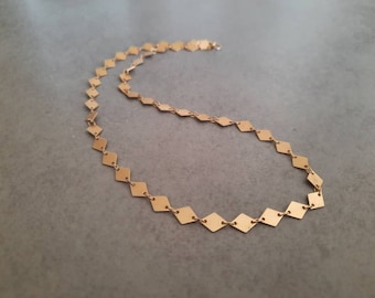 Triangle Necklace, Gold Triangle, Geometric Necklace, Gold Necklace, Delicate Necklace, Geometric Jewelry, Necklace, Triangle Jewelry