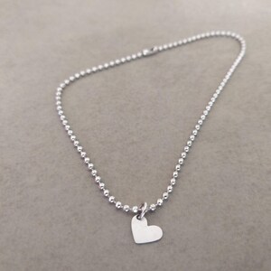 Silver Ankle Bracelet, Silver Anklet, Ball Chain Bracelet, Heart Ankle bracelet, Heart Bracelet Silver, Foot Jewelry, Dog Chain Bracelet