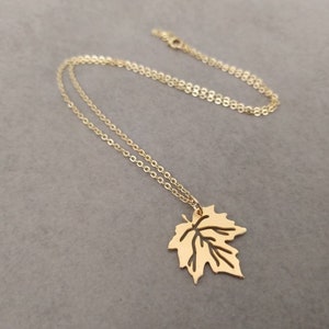 Gold Leaf Necklace, Canada Leaf Necklace, Gold Leaf, Leaf Jewelry, Gold Necklace, Leaf Pendant Necklace, Gold Pendant, Canada Necklace