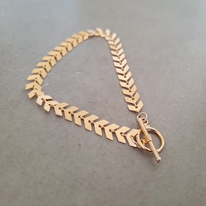 Geometric Chain Bracelet, Gold Chain Bracelet, Bracelet, Triangle Bracelet, Gold Bangle, Triangle Chain Bracelet, Geometric Bracelet