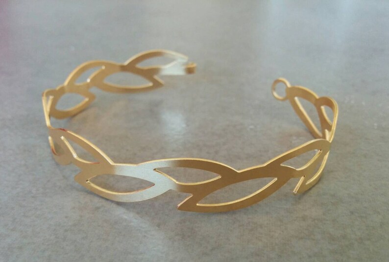 Gold Leaf Bracelet Gold Cuff Bracelet Woodland Bracelet Etsy