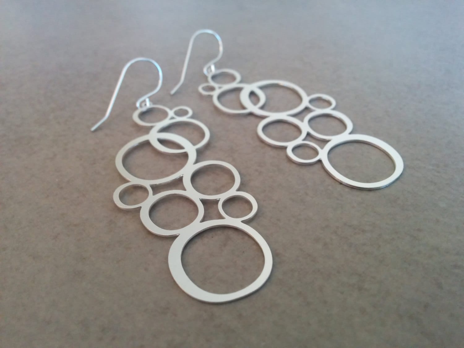 Silver Earrings Sterling Silver Dangle Earrings Simple Etsy