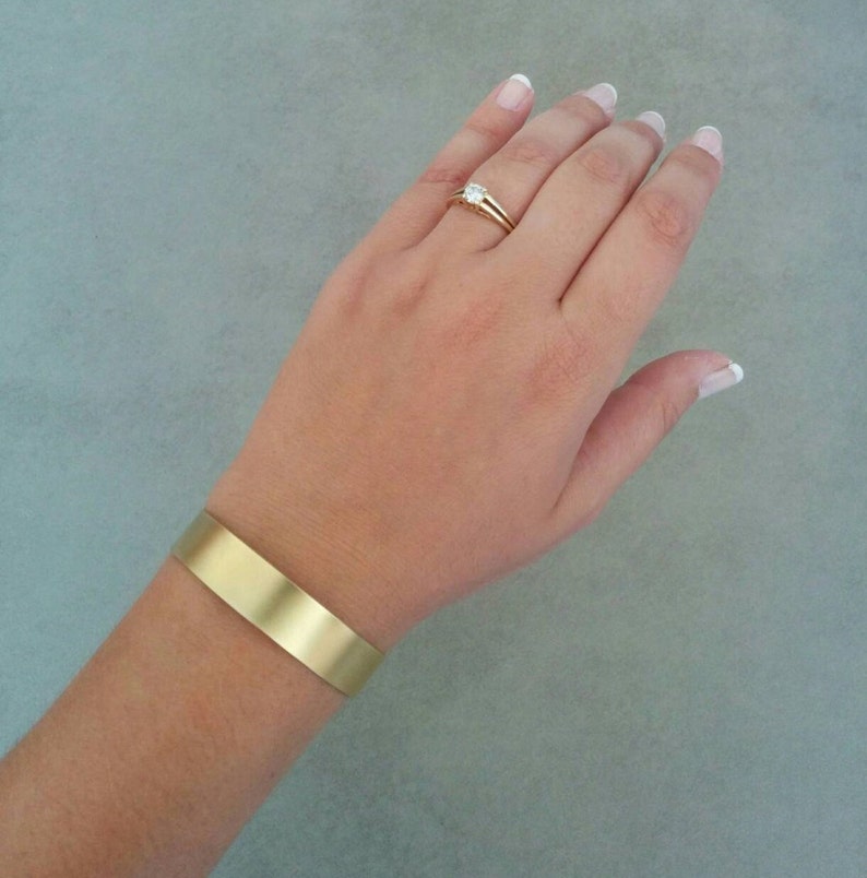 Plain Bracelet Gold Bangle Gold Cuff Cuff Bracelet Plain Cuff Gold Gold Bracelet Bridal Jewellery Bangle Bracelet Bridesmaid Gift