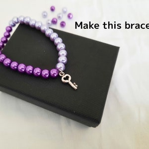 Personalized Silicone DIY Bracelet Kit Purple Translucent Letter Beads Make  Your Own Jewellery Name Bracelet Kids and Adults 