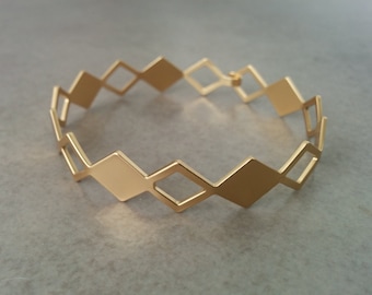 Gold Thin Bracelet, Geometric Bracelet, Triangle Bracelet, Gold Bracelet, Geometric Bangles, Gold Geometric Bracelet, Cuff Bracelet, Bangles