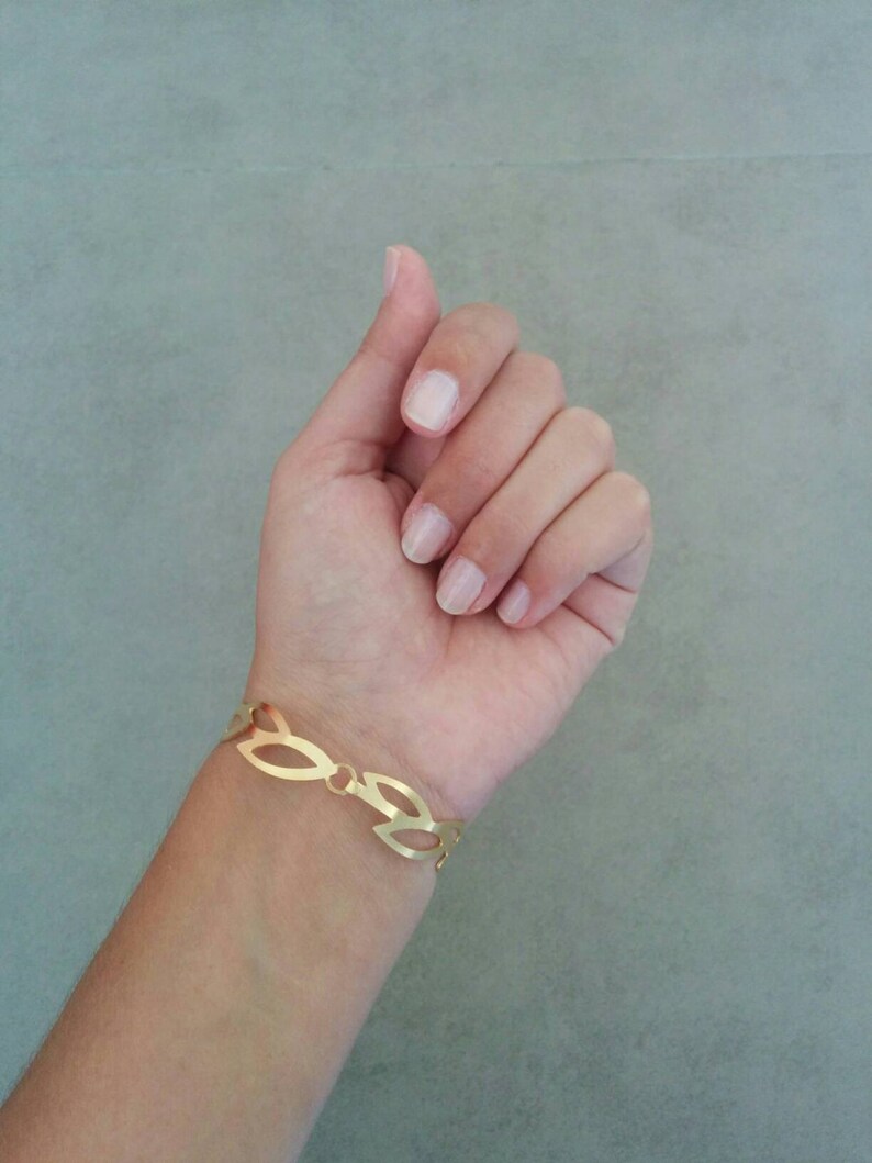 Gold Leaf Bracelet Gold Cuff Bracelet Woodland Bracelet Etsy