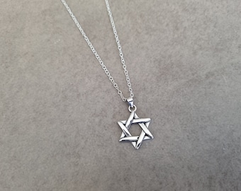 Silver Magen David Necklace, Silver Necklace, Magen David Necklace, Pendant Necklace, Evil Eye Necklace, Mens Necklace, Jewish Necklace